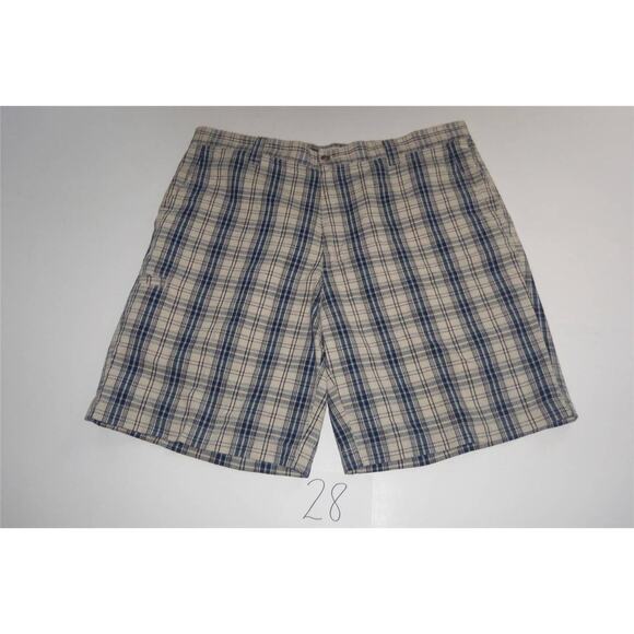 Dockers Plaid Shorts Size 38 Relaxed Fit Flat Front Mens -071428 - Picture 1 of 2